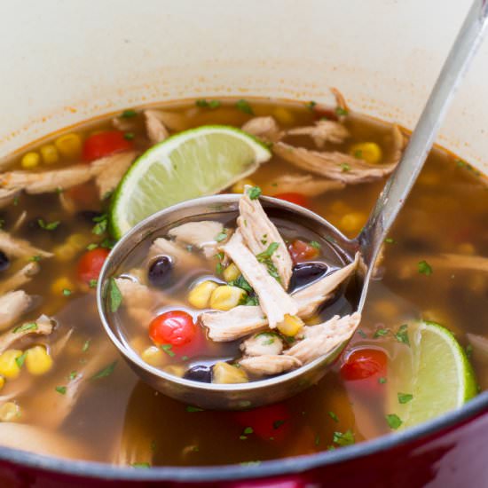 Turkey Tortilla Soup - Recipe photo by ChefSavvy