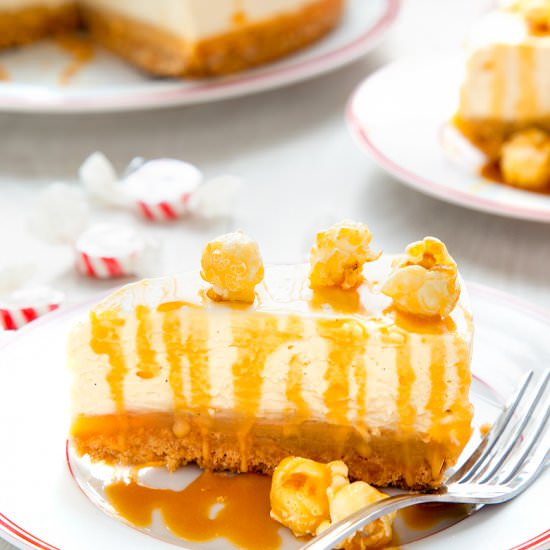 Salted Caramel No-Bake Cheesecake - Recipe photo by amummytoo