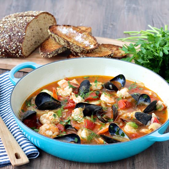 Sunshine State Cioppino - Recipe photo by The Foodie Physician