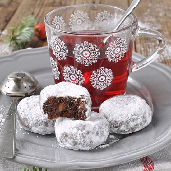 chocolate almond butter cookies - Recipe photo by kouzinista