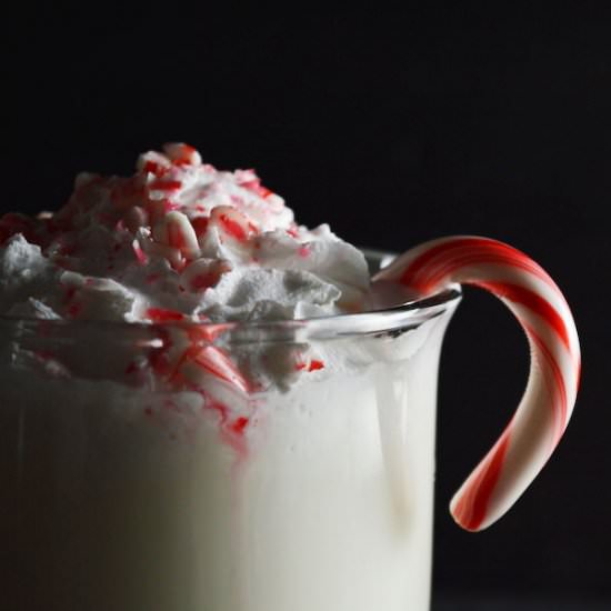 Peppermint White Hot Chocolate - Recipe photo by thediyfoodie