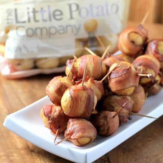 Spicy Bacon Wrapped Little Potatoes - Recipe photo by noshingwiththenolands
