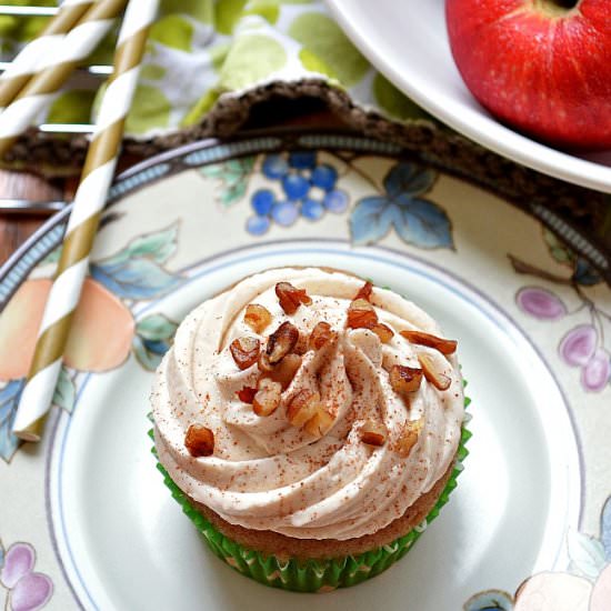 Gluten Free Apple Cinnamon Cupcakes - Recipe photo by Breezy Bakes