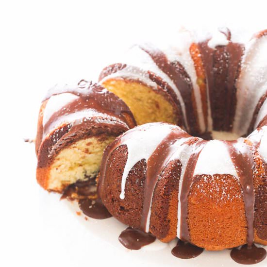 Rum Marble Chocolate Cake - Recipe photo by Immaculatebites