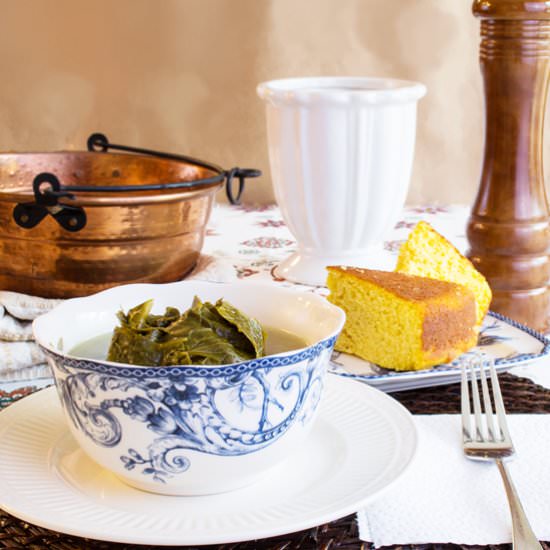 Turnip Greens for Two - Recipe photo by san pasqual's kitchen