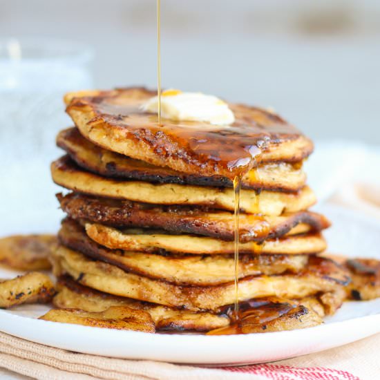 Banana and Brown Sugar Pancakes - Recipe photo by Honest and Tasty