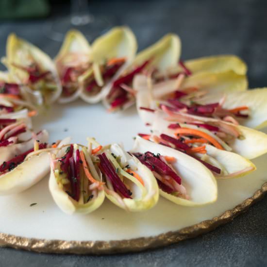 Endive Boats with Thai dressing - Recipe photo by foodfashionparty