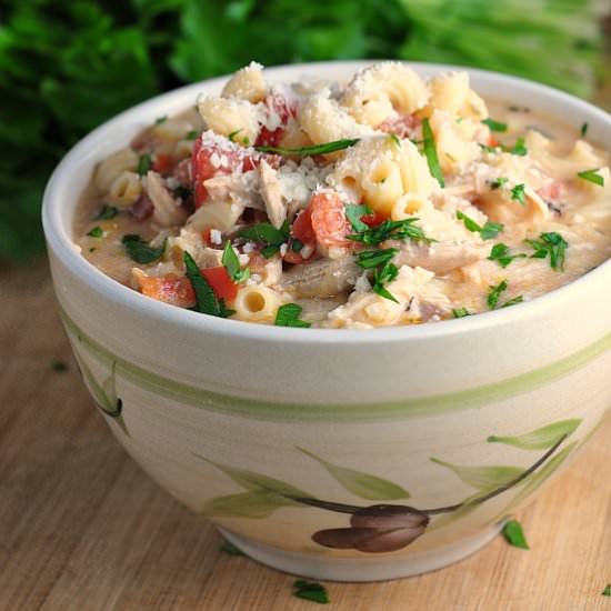 Creamy Basil Parmesan Italian Soup - Recipe photo by PreventionRD