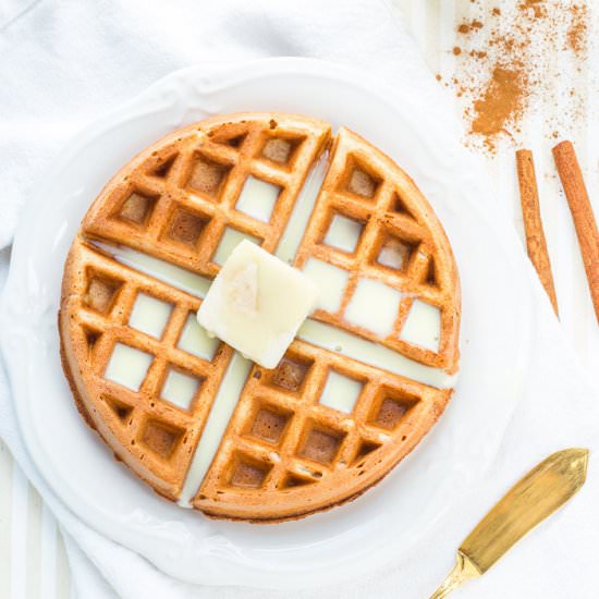 Eggnog Waffles – Gluten Free - Recipe photo by platingpixels