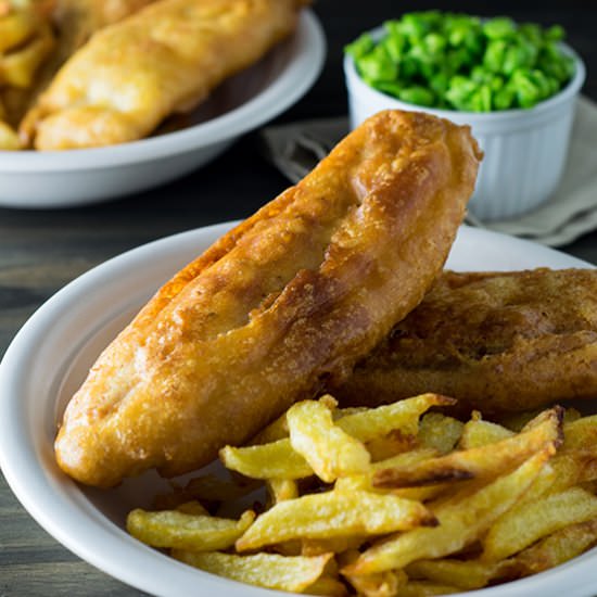 Fish & Chips {+ Mushy Peas} - Recipe photo by travelcooktell