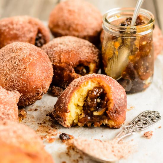 Brioche Mincemeat Doughnuts - Recipe photo by cocklesandmussels