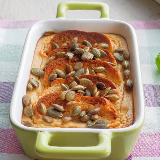 Pumpkin Sweet Bun Pudding! - Recipe photo by IvloonGoddess