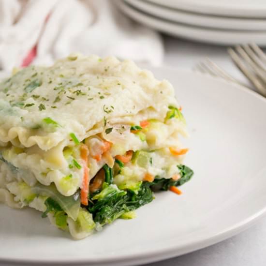 Vegan White Lasagna {GF, NF} - Recipe photo by theocdkitchen