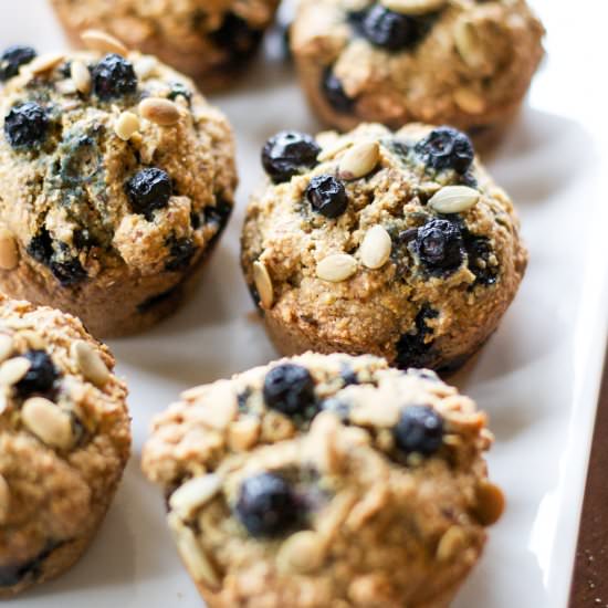 AMAZING Blueberry Muffins (GF) - Recipe photo by Poppies and Papayas