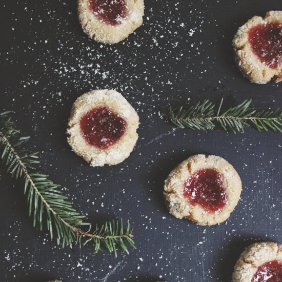 Vegan Thumbprint Cookies - Recipe photo by withfoodandlove