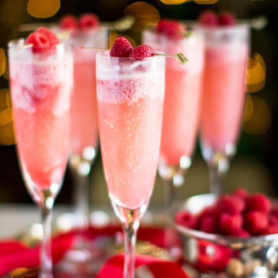 Raspberry Cream Mimosas - Recipe photo by Stiers Aesthetic