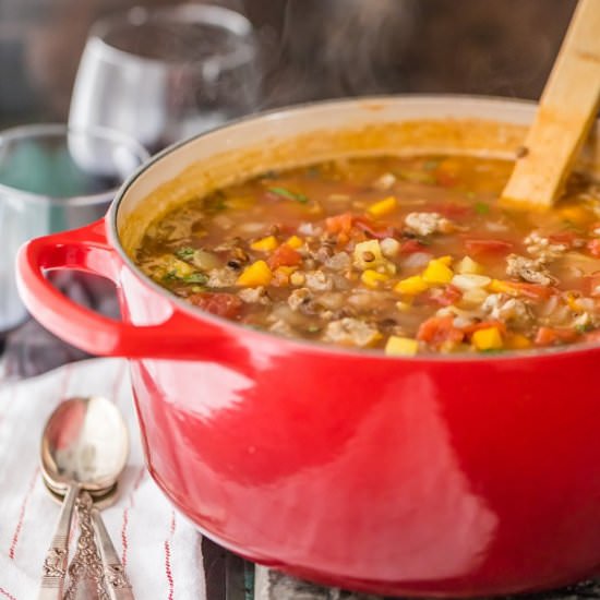 Sausage and Lentil Soup - Recipe photo by the cookie rookie