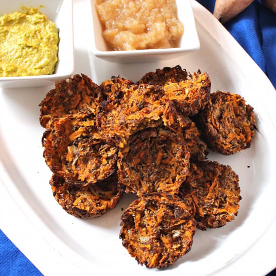 Healthy Baked Sweet Potato Latkes - Recipe photo by CitNutritionally