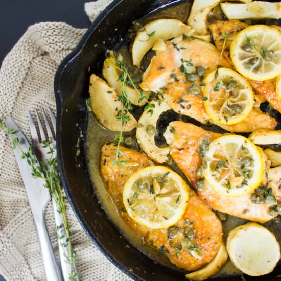 Lemon Artichoke Chicken Piccata - Recipe photo by two.purple.figs