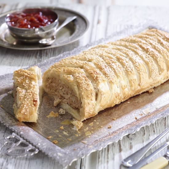 Sausage, Apple & Onion Sesame Plait - Recipe photo by Recipes from a normal Mum
