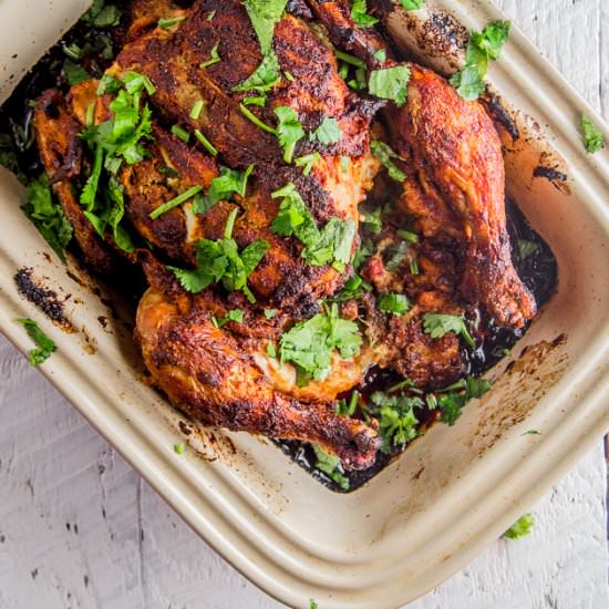 Easy Whole Roasted Tandoori Chicken - Recipe photo by nitinbud