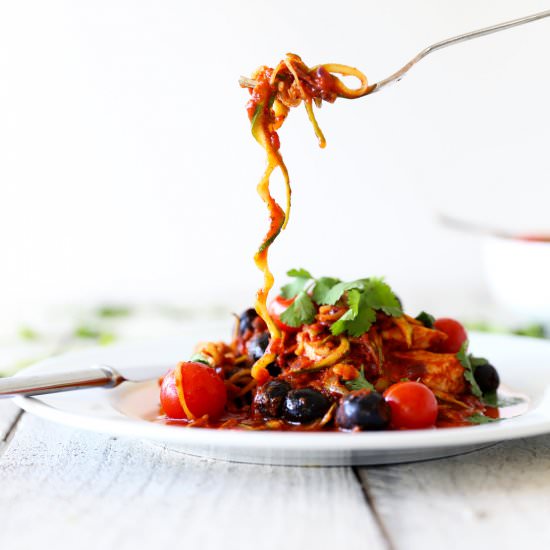 Mediterranean Chicken with Zoodles - Recipe photo by swoonfood