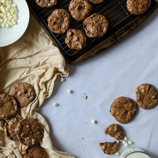 GF Chocolate White Chocolate Cookie - Recipe photo by sprigandflours