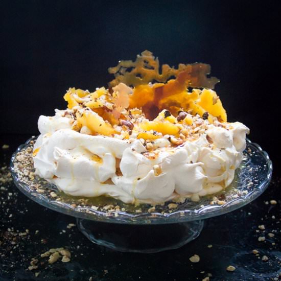 Pineapple & Hazelnut Pavlova - Recipe photo by thehealthycook