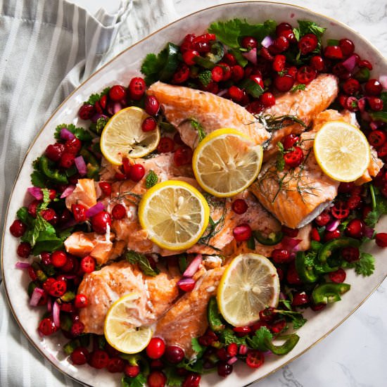 Christmas Salmon - Recipe photo by NorthDixieKitchen