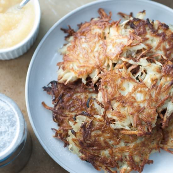 Potato Latkas - Recipe photo by lifeisbutadish
