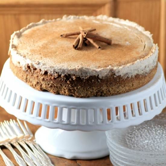 Eggnog Cheesecake - Recipe photo by noshingwiththenolands