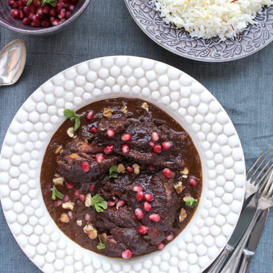Chicken and Walnut Stew - Recipe photo by My Little Expat Kitchen