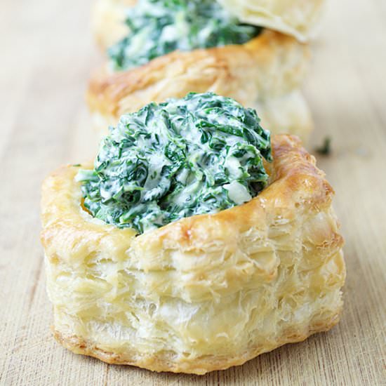 Creamed Spinach Pastry Cups - Recipe photo by goodmorningcali