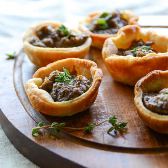 Savory Mushroom Tartlets - Recipe photo by garlic and zest