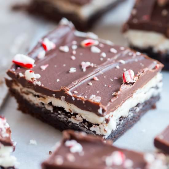Peppermint Layer Brownies - Recipe photo by 40aprons