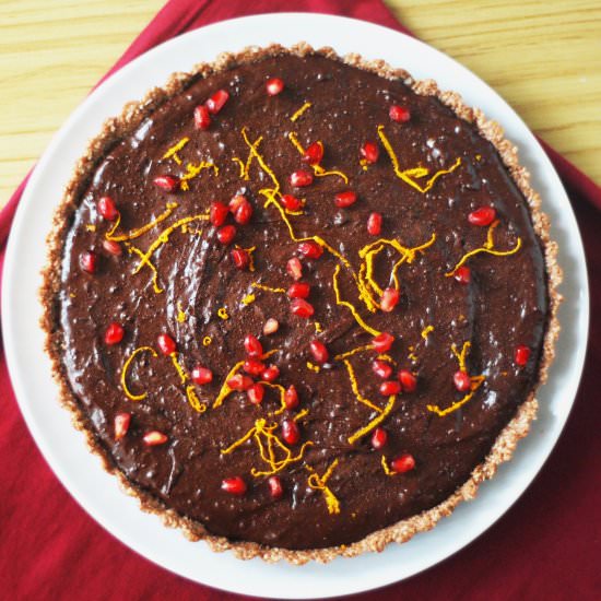 Raw Chocolate and Orange Tart - Recipe photo by heartandbowl