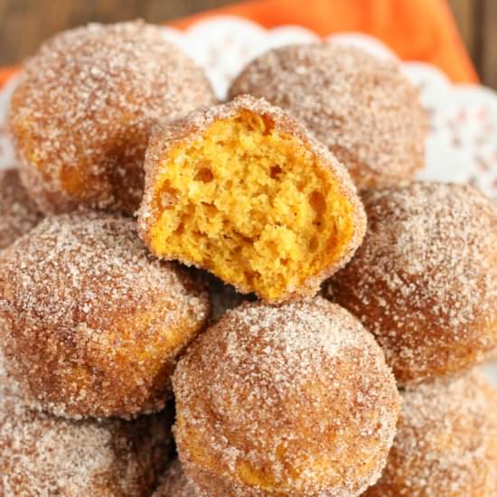 Baked Pumpkin Donut Holes - Recipe photo by livewellbakeoften