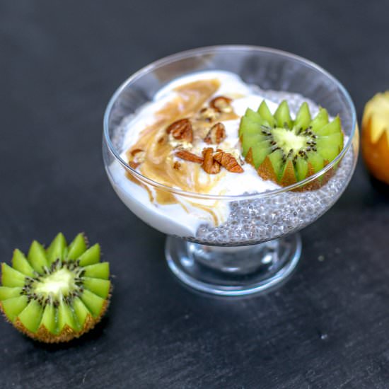 Chia Pudding with Salted Caramel - Recipe photo by My Fat Me Ania