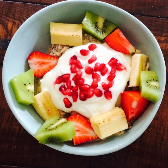 Summer Coconut Bircher - Recipe photo by Honeybutterandricotta