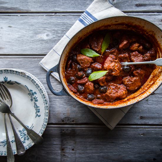 Pork with Chorizo, Thyme & Olives - Recipe photo by Cygnet Kitchen