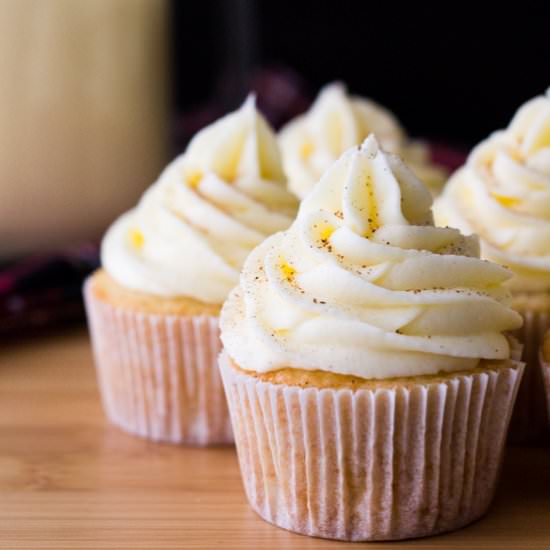 Eggnog Cupcakes - Recipe photo by JustSoTasty