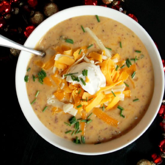 Roasted Garlic Potato Soup - Recipe photo by Creole Contessa