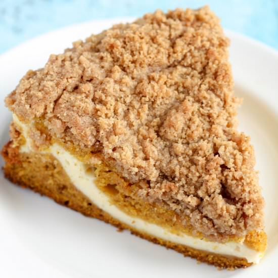 Pumpkin Cream Cheese Crumb Cake - Recipe photo by livewellbakeoften