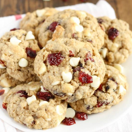 White Chocolate Cranberry Cookies - Recipe photo by livewellbakeoften