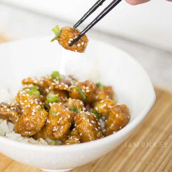 Ginger Sesame Chicken - Recipe photo by jamonkey