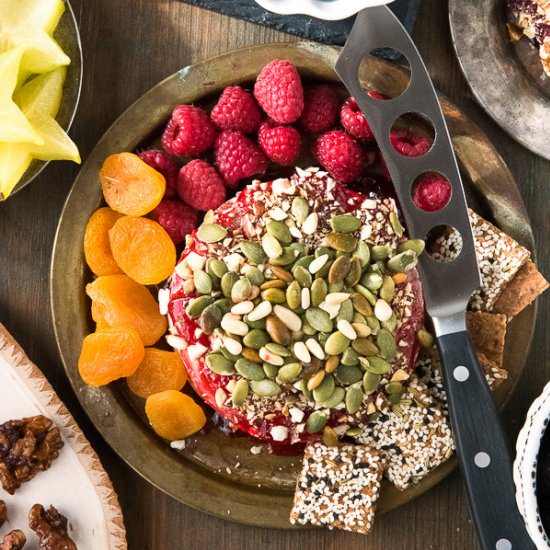 Spicy Berry Baked Brie with Pepitas - Recipe photo by boulderlocavore