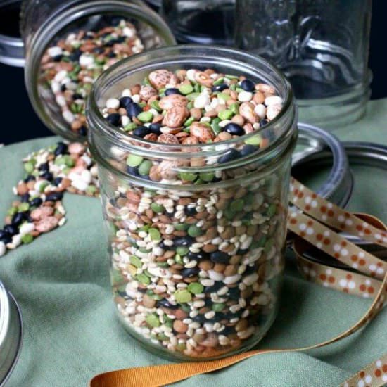 5 Legume Soup Mix with Barley - Recipe photo by Vegan In The Freezer