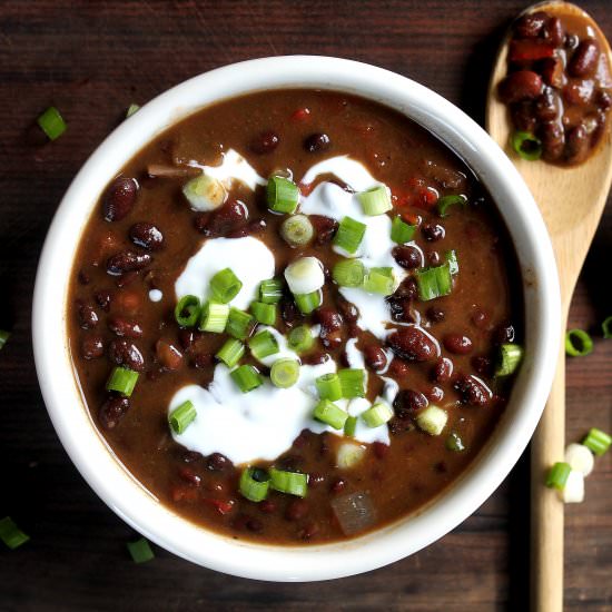 Crock Pot Black Bean Soup - Recipe photo by healingwholenutrition