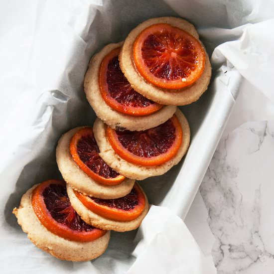 Candied Blood Orange Shortbread - Recipe photo by NorthDixieKitchen