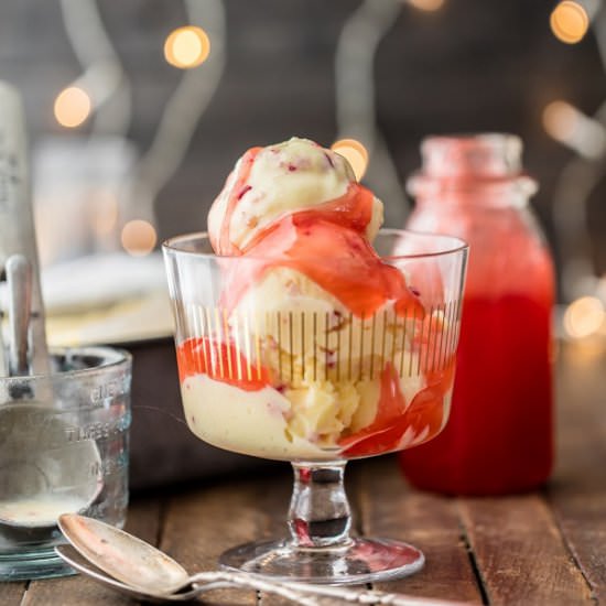 Peppermint Eggnog Ice Cream - Recipe photo by the cookie rookie